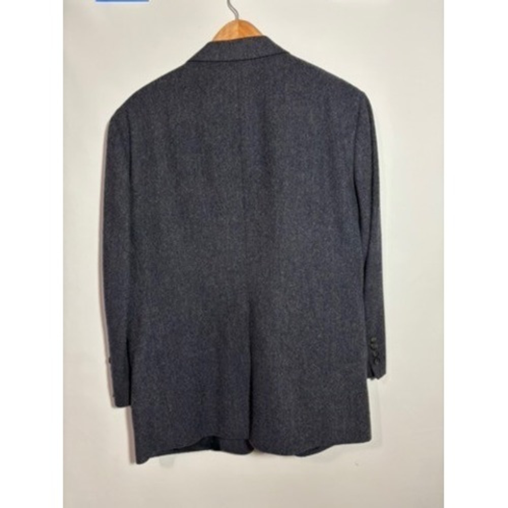 Vtg Tweed Nordstrom Broadmoor & Pike Herringbone Wool Blazer Mens 42S Short Coat - Picture 4 of 12